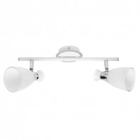 Brilliant-ALBA Energy Saving Spotlights-with 11W E14CFL 2 / 3 Lights-White Glass/Metalware/Chrome Hightlight 